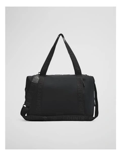 Neoprene Zip Top Travel Tote in Black