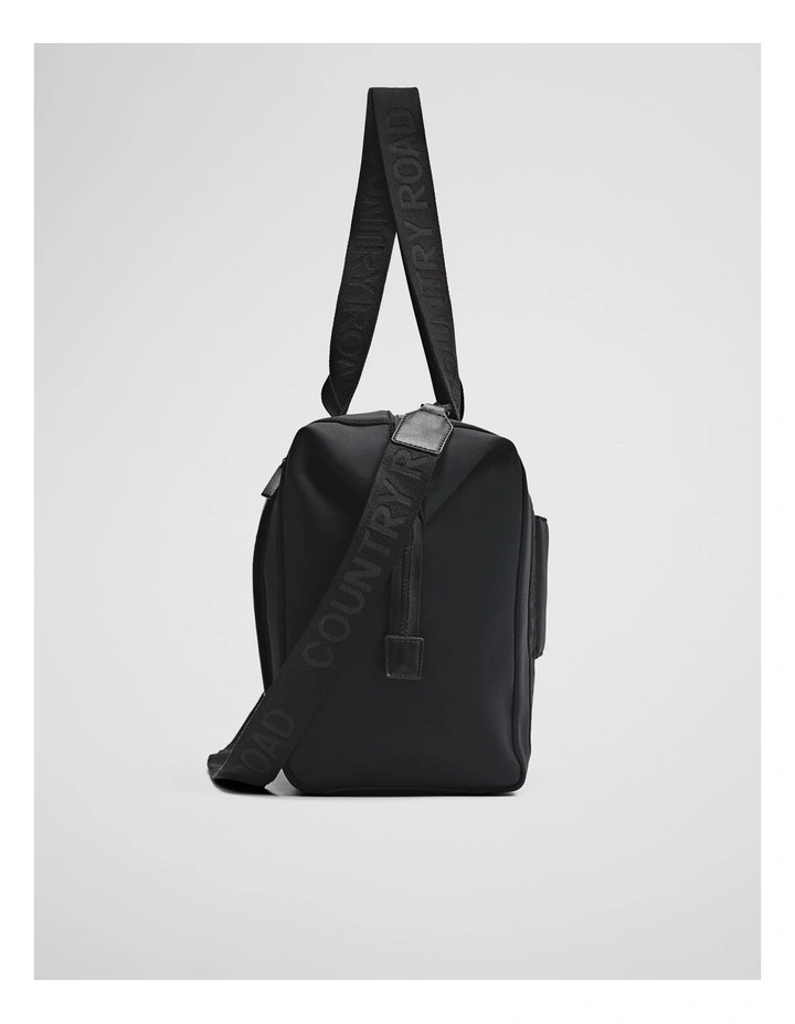 Neoprene Zip Top Travel Tote in Black image 3