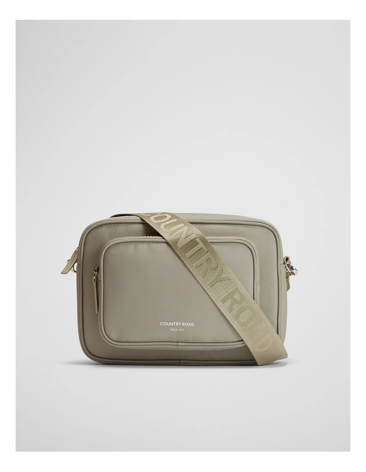 Recycled Polyester Soft Crossbody Bag in Artichoke image 1