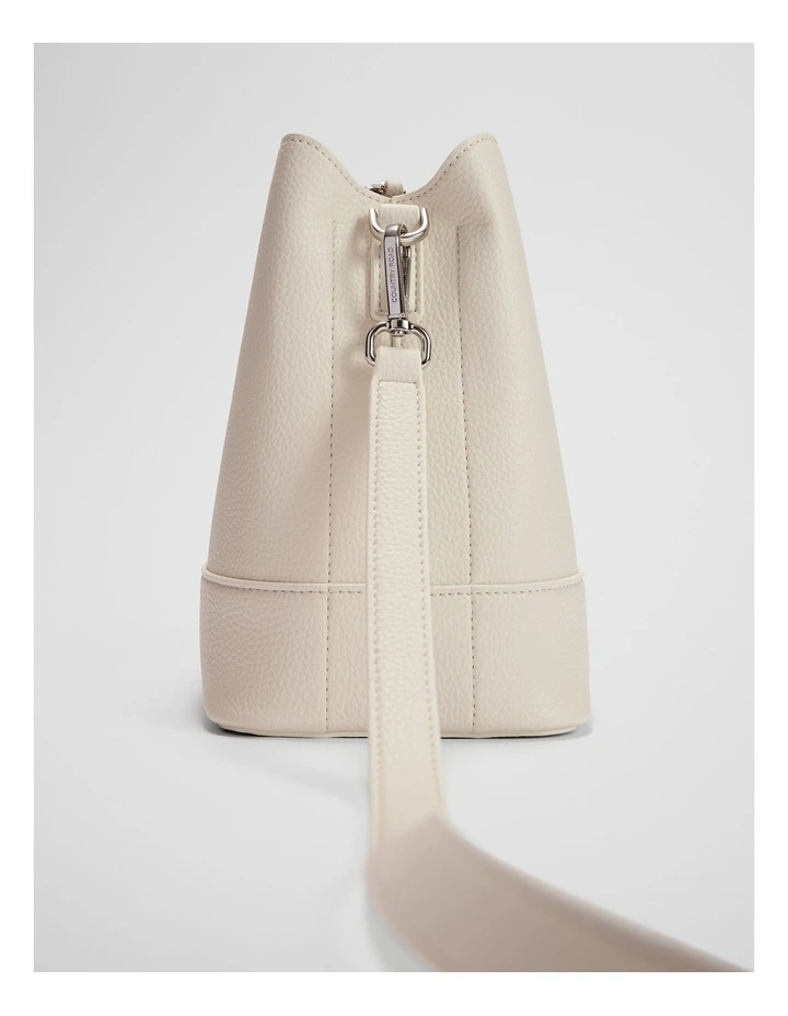 Zip Top Bucket Bag in Oyster image 3