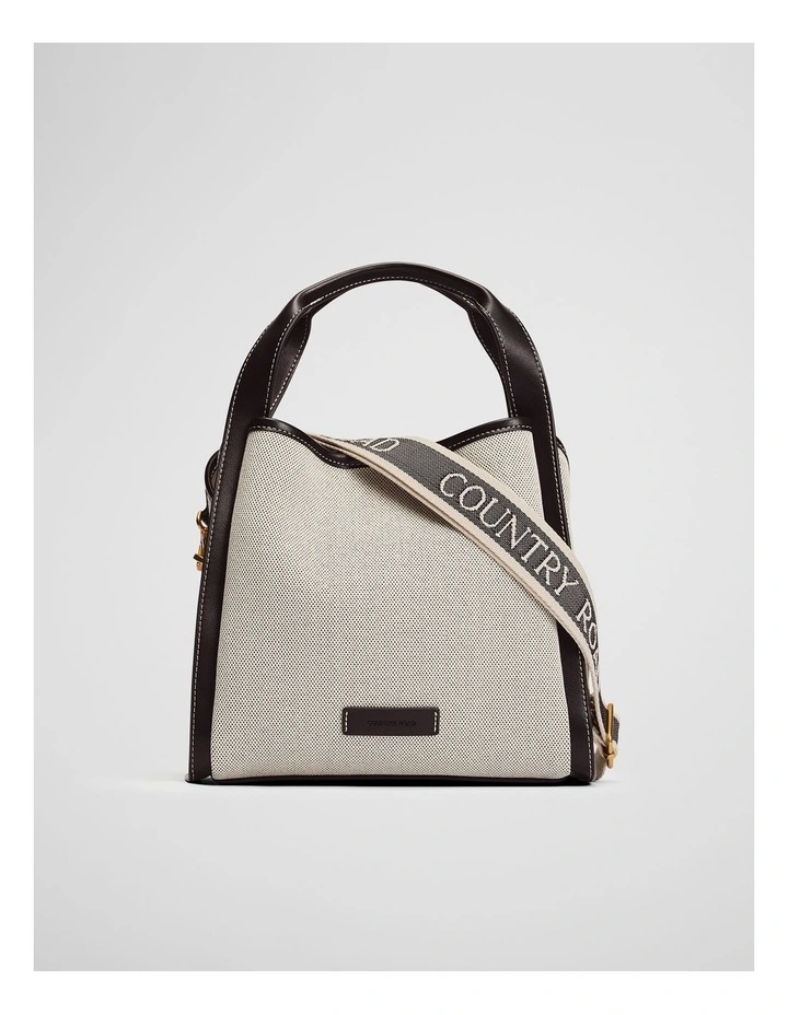 Middle Zip Crossbody Bag in Black image 1
