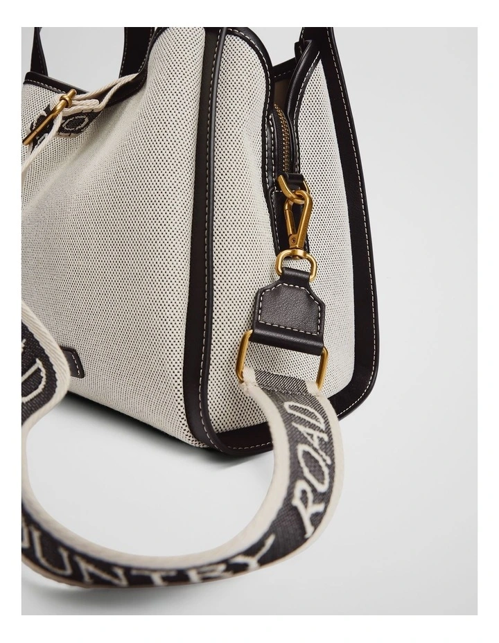 Middle Zip Crossbody Bag in Black image 3
