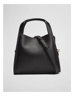Middle Zip Crossbody Bag in Black
