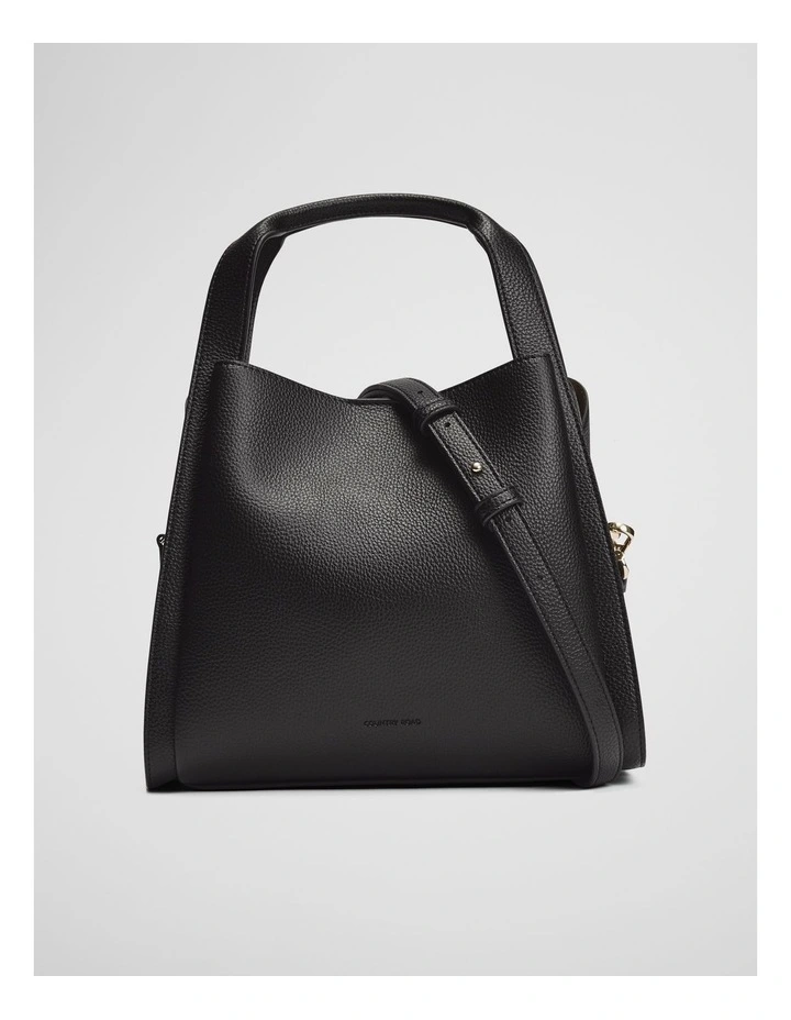 Middle Zip Crossbody Bag in Black image 1