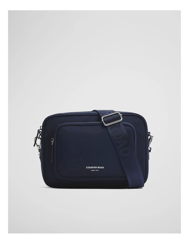 Recycled Polyester Soft Crossbody Bag in Navy image 1