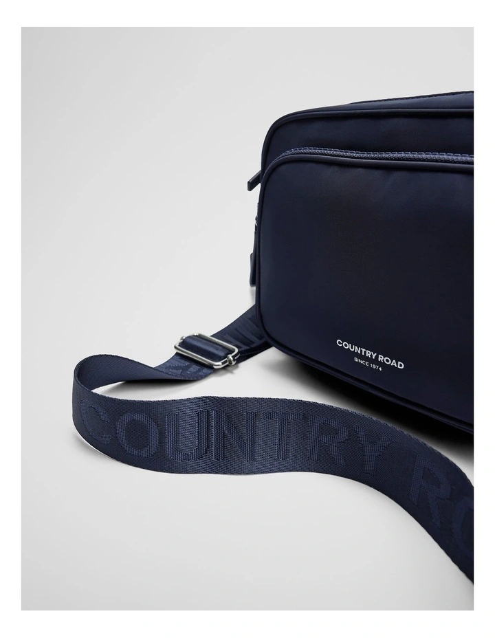 Recycled Polyester Soft Crossbody Bag in Navy image 3