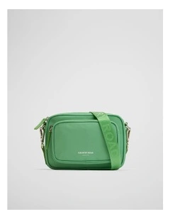 Recycled Polyester Mini Soft Crossbody Bag in Jade Green