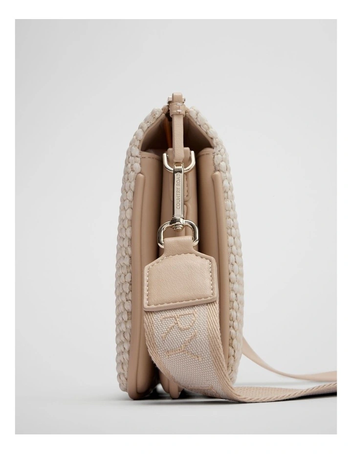 Woven Tri Crossbody Bag in Latte image 3