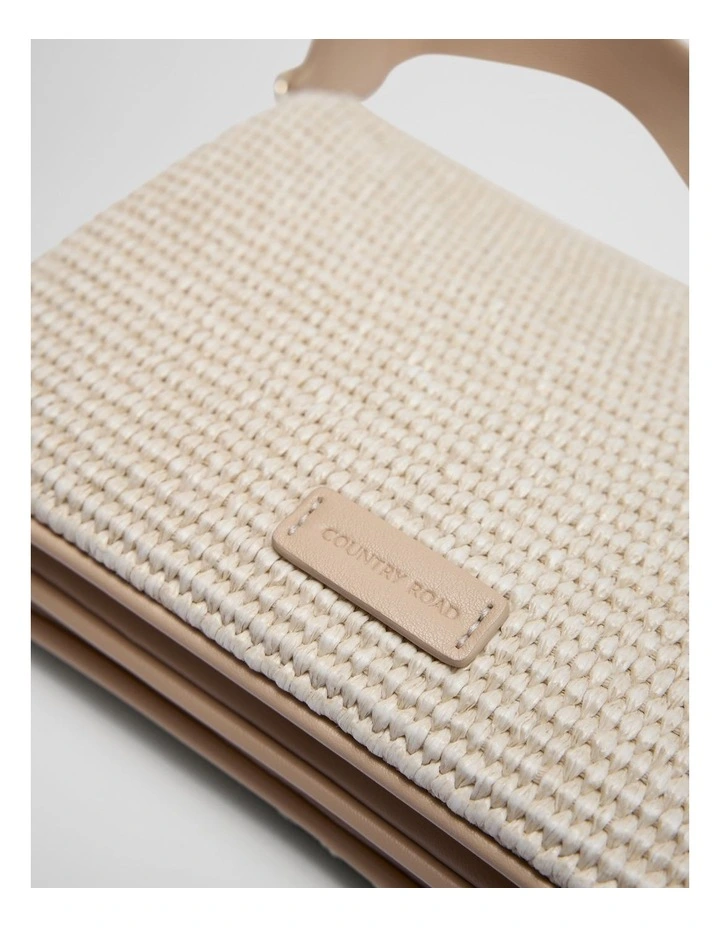 Woven Tri Crossbody Bag in Latte image 4