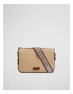 Woven Tri Crossbody Bag in Tan