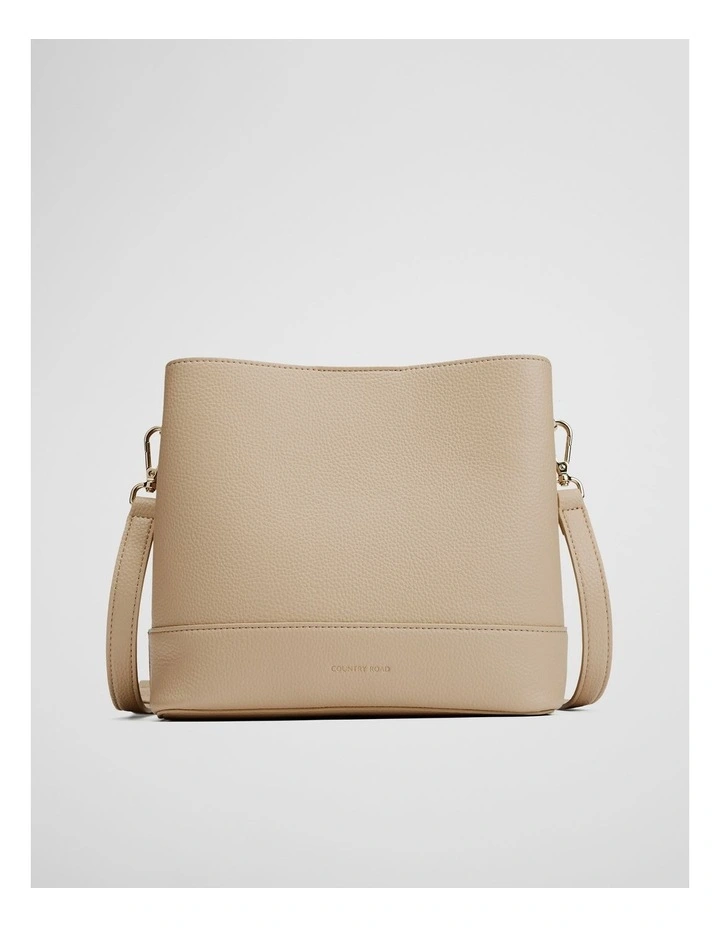 Zip Top Bucket Bag in Toasted Almond image 1