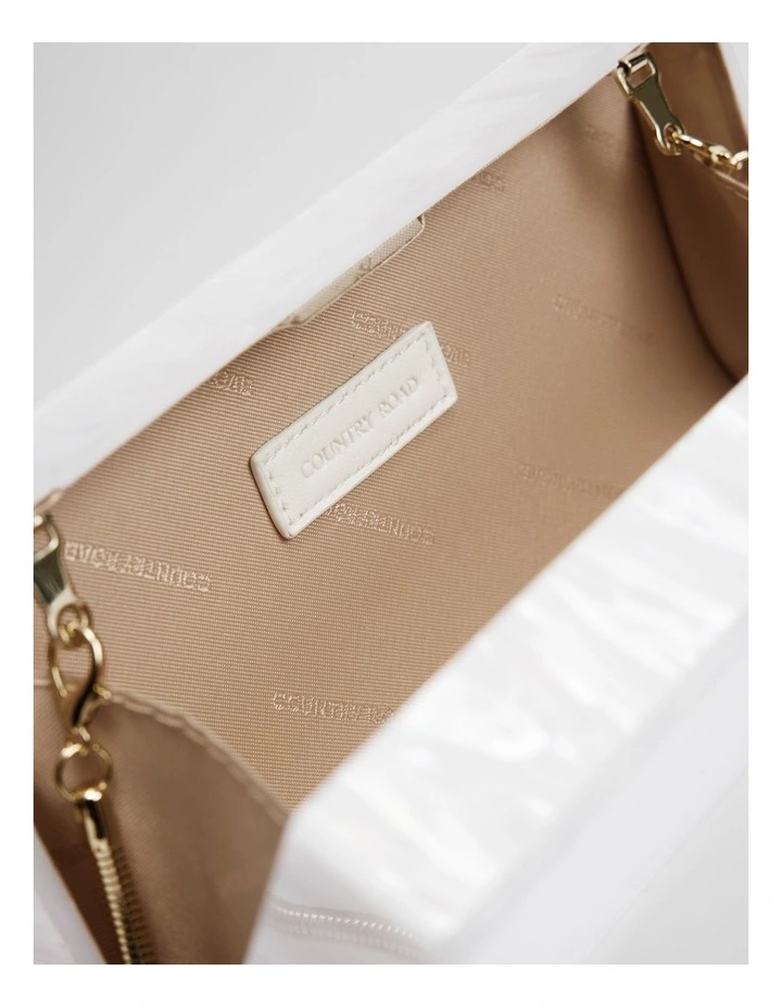 Mia Clutch Bag in White image 3