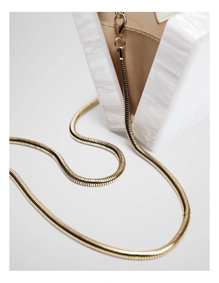 Mia Clutch Bag in White image 4