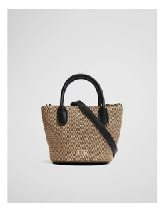 Scarlett Basket Crossbody Bag in Black