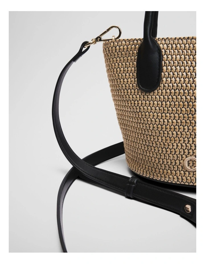 Scarlett Basket Crossbody Bag in Black image 2