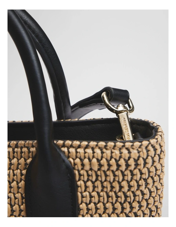 Scarlett Basket Crossbody Bag in Black image 3