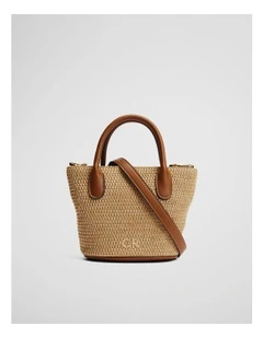 Scarlett Basket Crossbody Bag in Tan