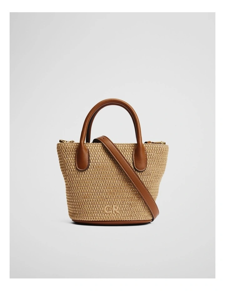 Scarlett Basket Crossbody Bag in Tan image 1