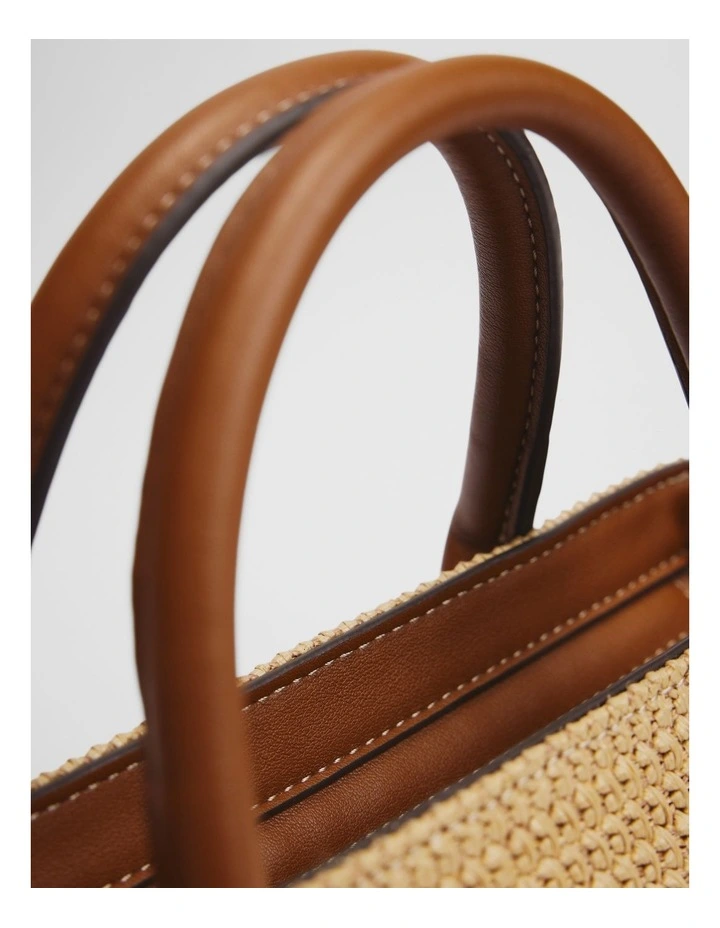 Scarlett Basket Crossbody Bag in Tan image 2