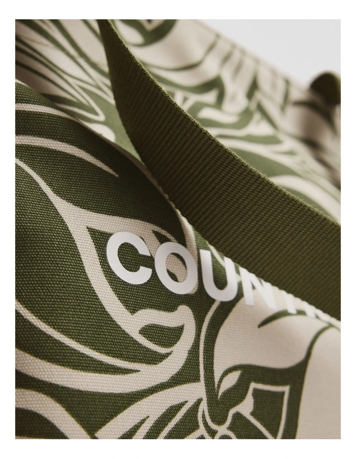 Palm Print Logo Shopper Bag in Caper image 3
