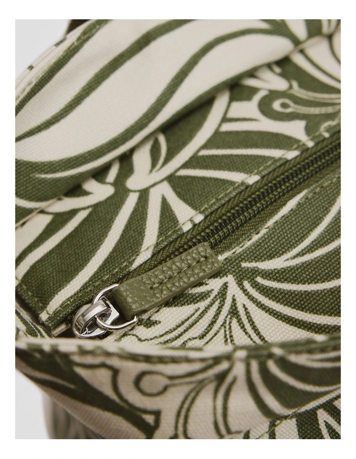 Palm Print Logo Shopper Bag in Caper image 4