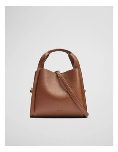 Middle Zip Crossbody Bag in Tan