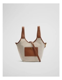 Lottie Bucket Crossbody Bag in Natural