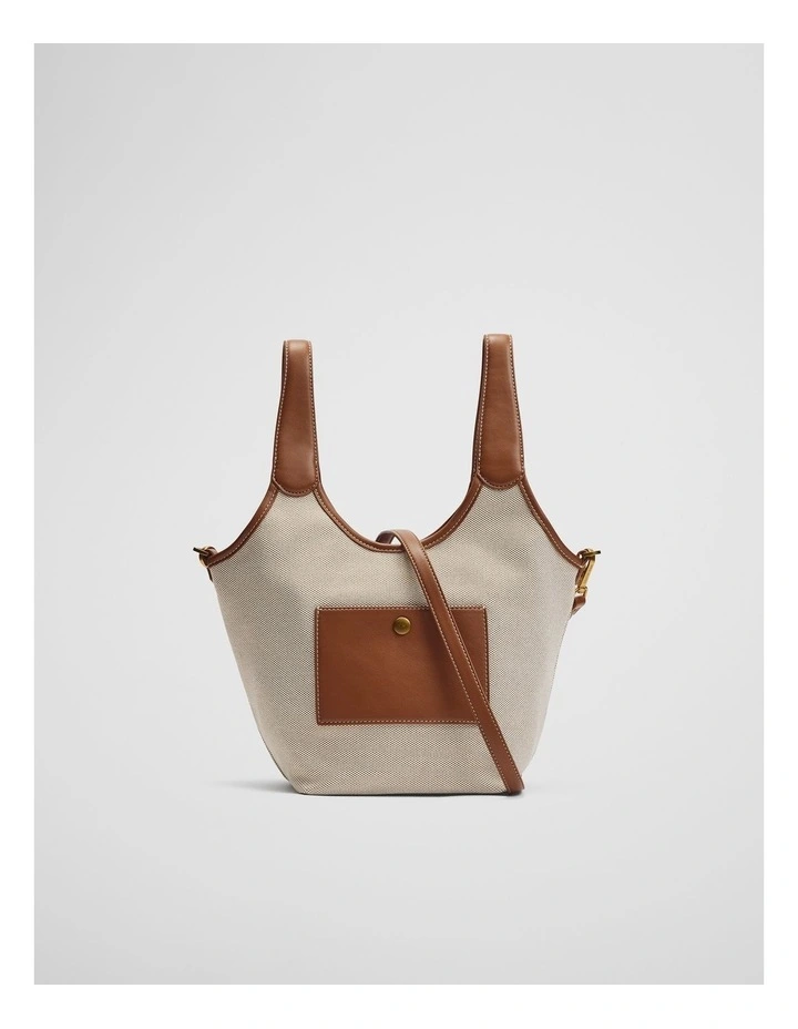 Lottie Bucket Crossbody Bag in Natural image 1