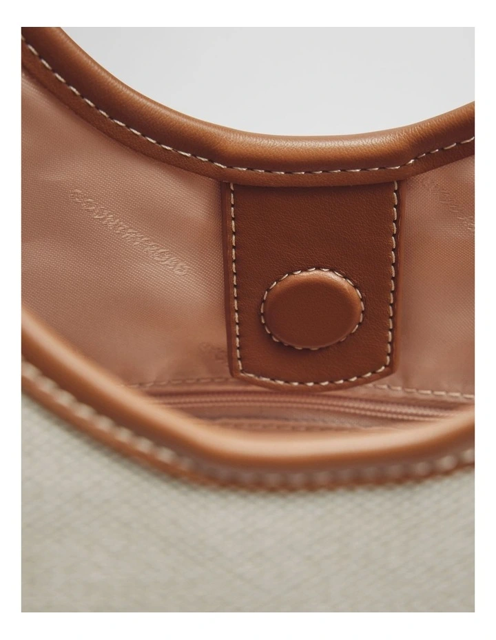 Lottie Bucket Crossbody Bag in Natural image 3