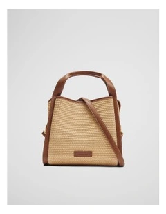 Middle Zip Crossbody Bag in Natural