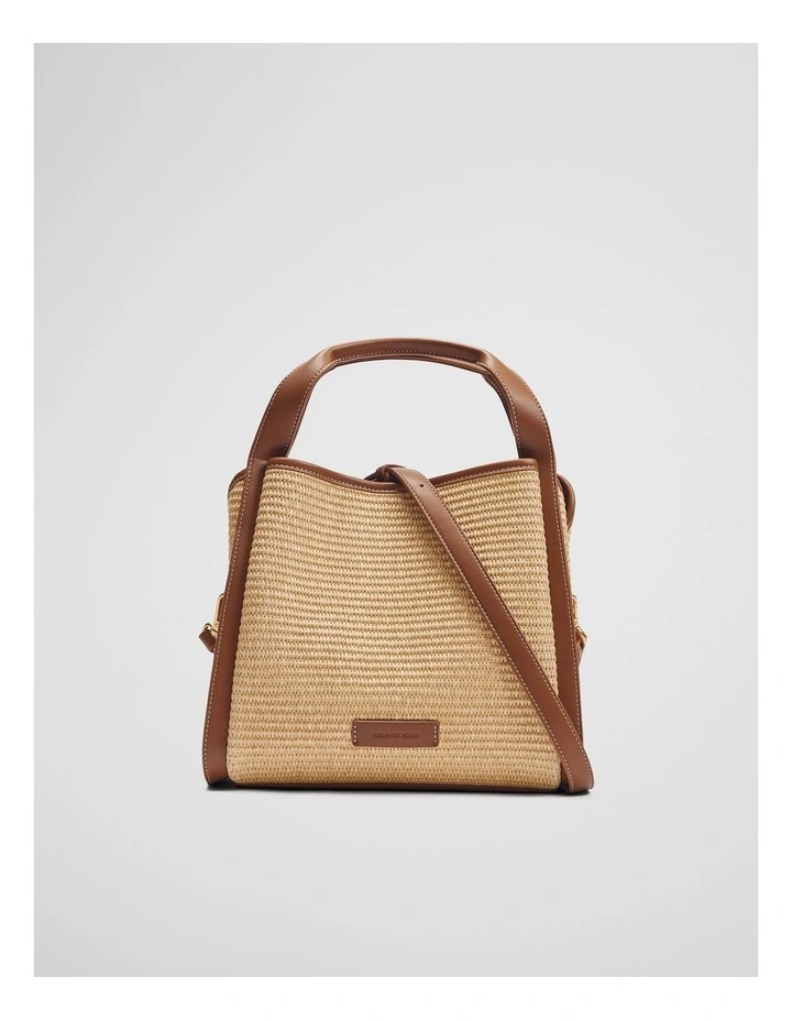 Middle Zip Crossbody Bag in Natural image 1