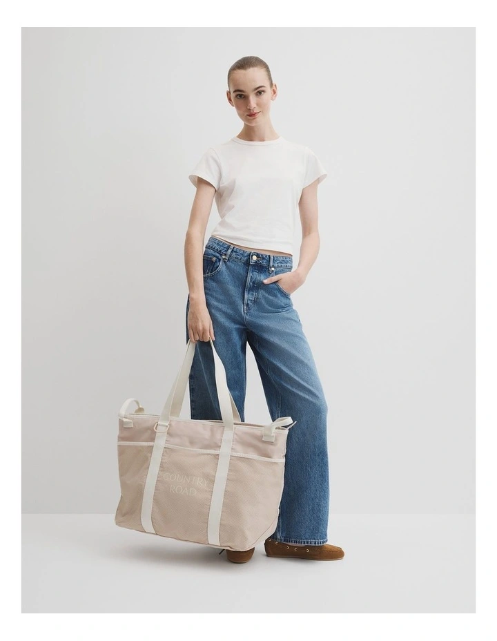 Oversized Beach Bag in Sand image 2