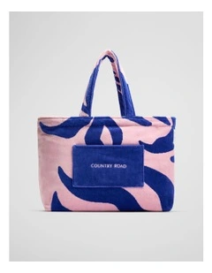 Country Road X Julie White Terry Print Tote in Dawn Pink