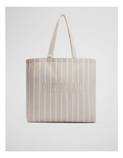 Australian Cotton Embroidered Heritage Shopper in Sand