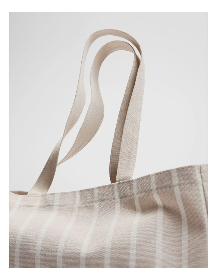 Australian Cotton Embroidered Heritage Shopper in Sand image 4