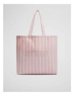 Australian Cotton Embroidered Heritage Shopper in Dawn Pink