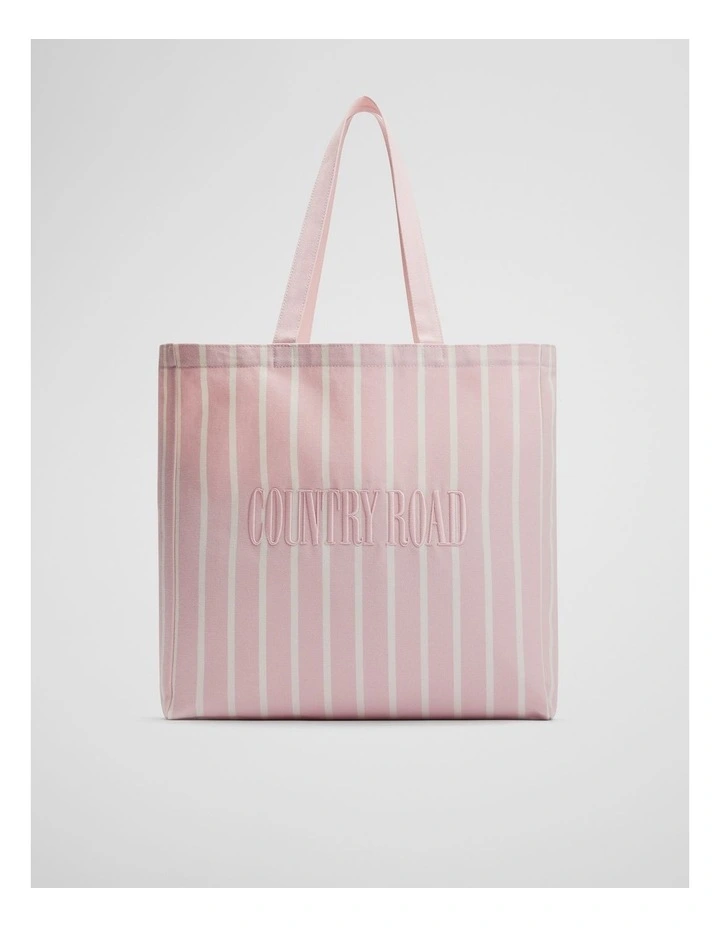 Australian Cotton Embroidered Heritage Shopper in Dawn Pink image 1