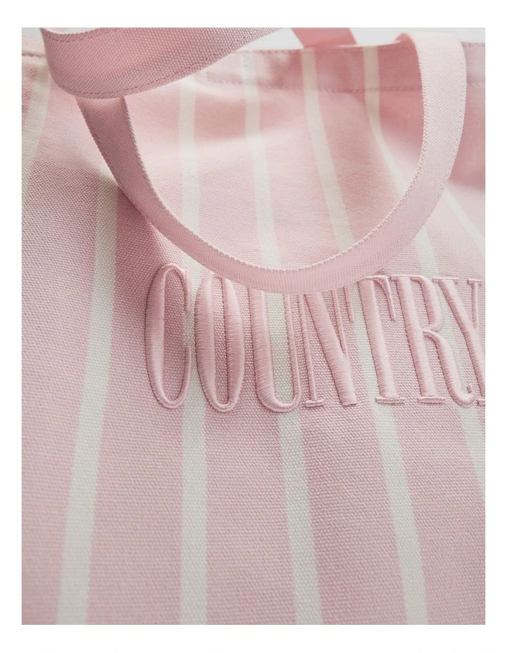 Australian Cotton Embroidered Heritage Shopper in Dawn Pink image 3