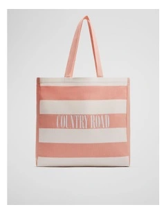 Australian Cotton Embroidered Heritage Shopper in Peach Pink