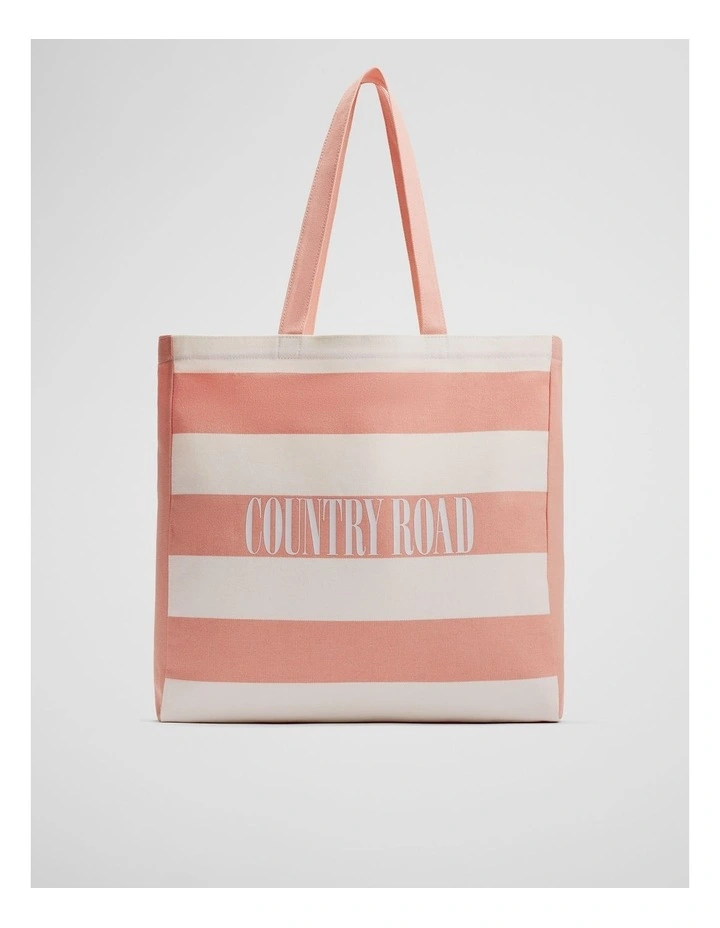 Australian Cotton Embroidered Heritage Shopper in Peach Pink image 1