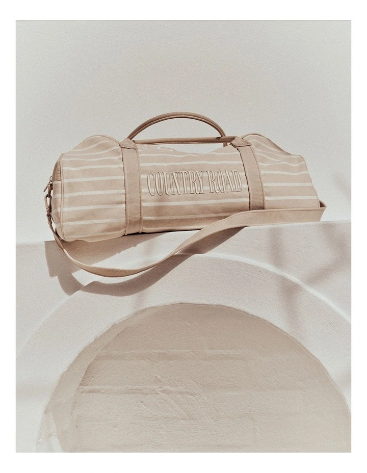 Embroidered Heritage Tote in Sand image 2