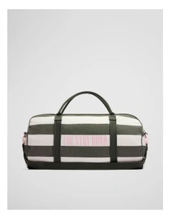 Embroidered Heritage Tote in Dark Olive