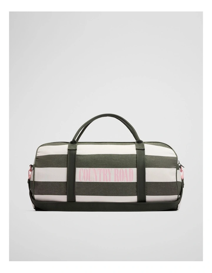 Embroidered Heritage Tote in Dark Olive image 1