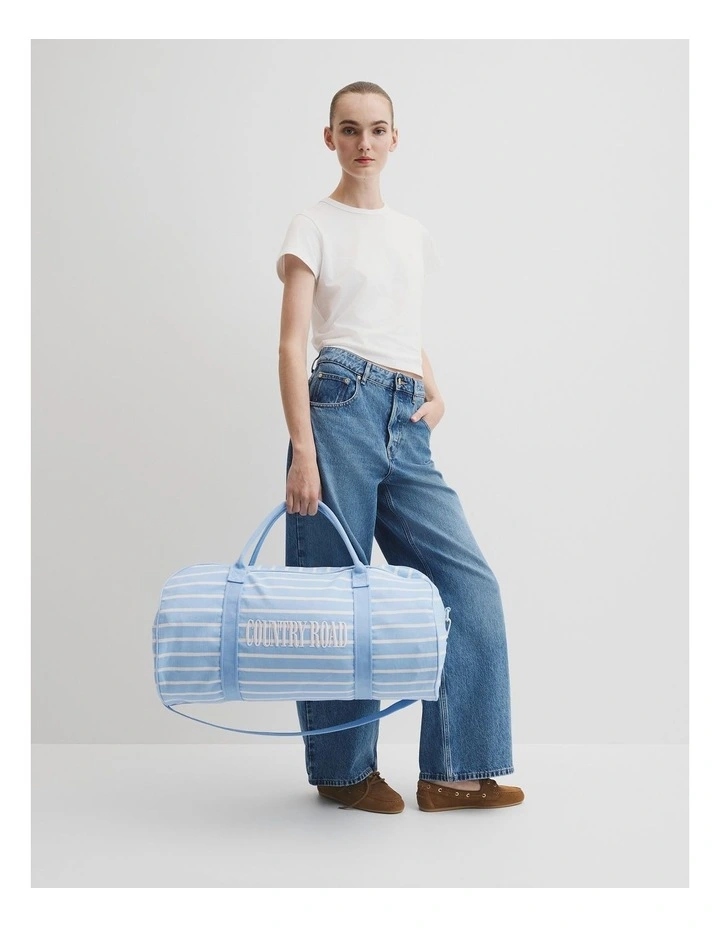 Embroidered Heritage Tote in Cloud image 3