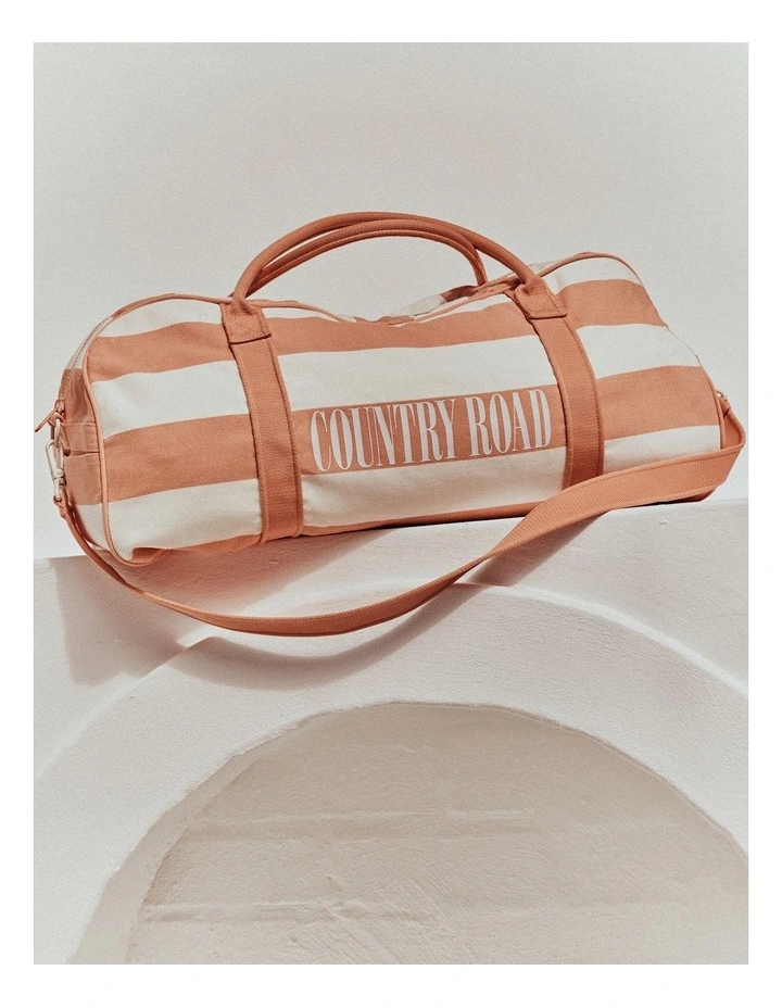 Embroidered Heritage Tote in Peach Pink image 2