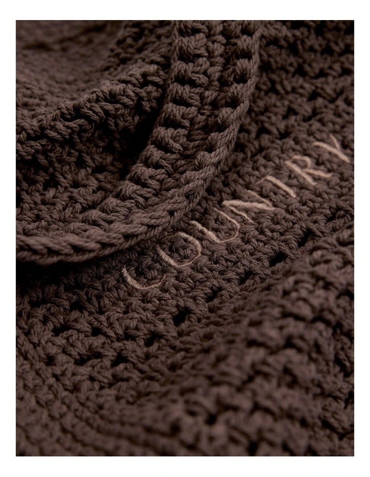 Macrame Logo Shopper in Cocoa image 3