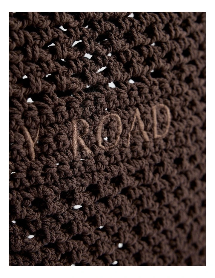 Macrame Logo Shopper in Cocoa image 4