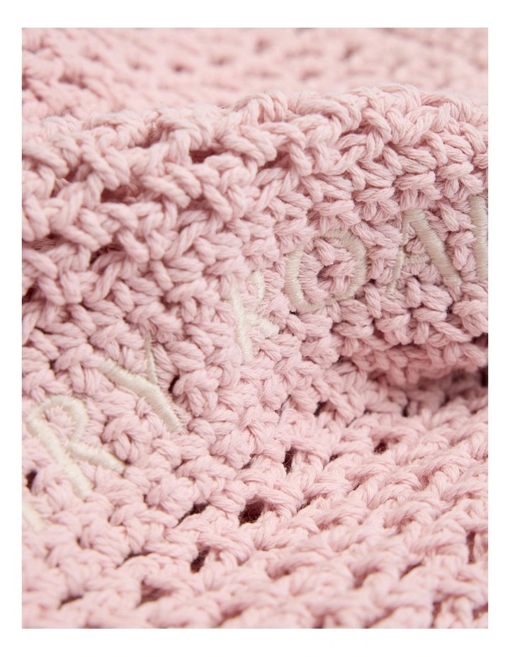 Macrame Logo Shopper in Dawn Pink image 5