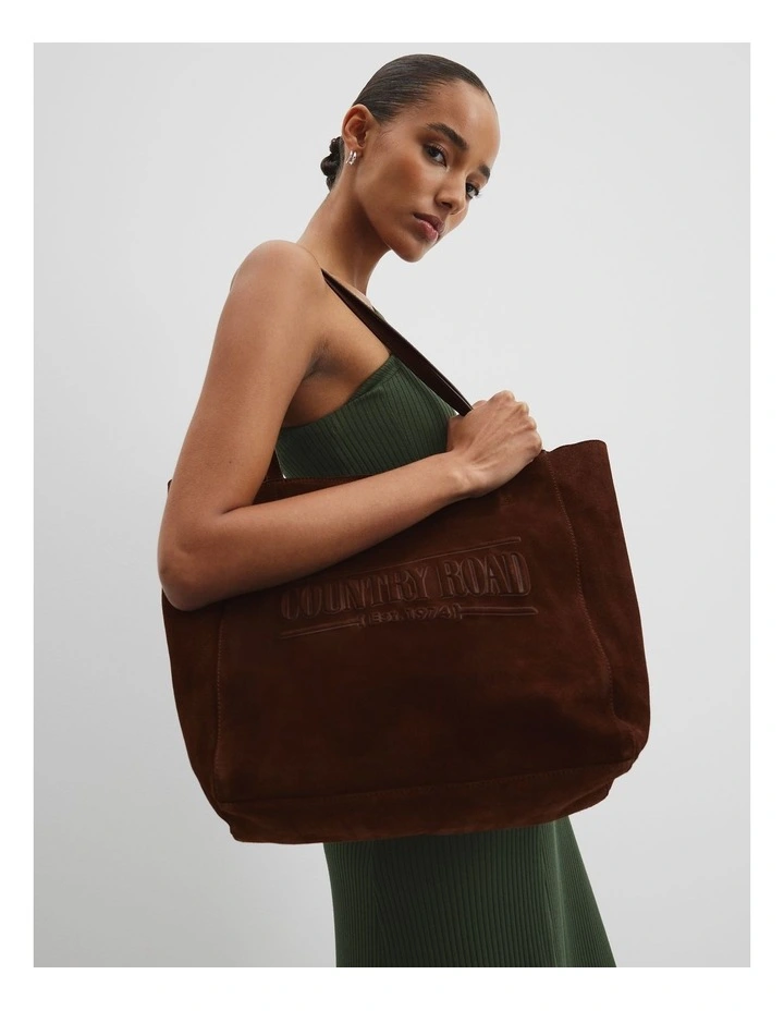 Suede Heritage Shopper in Chocolate image 2