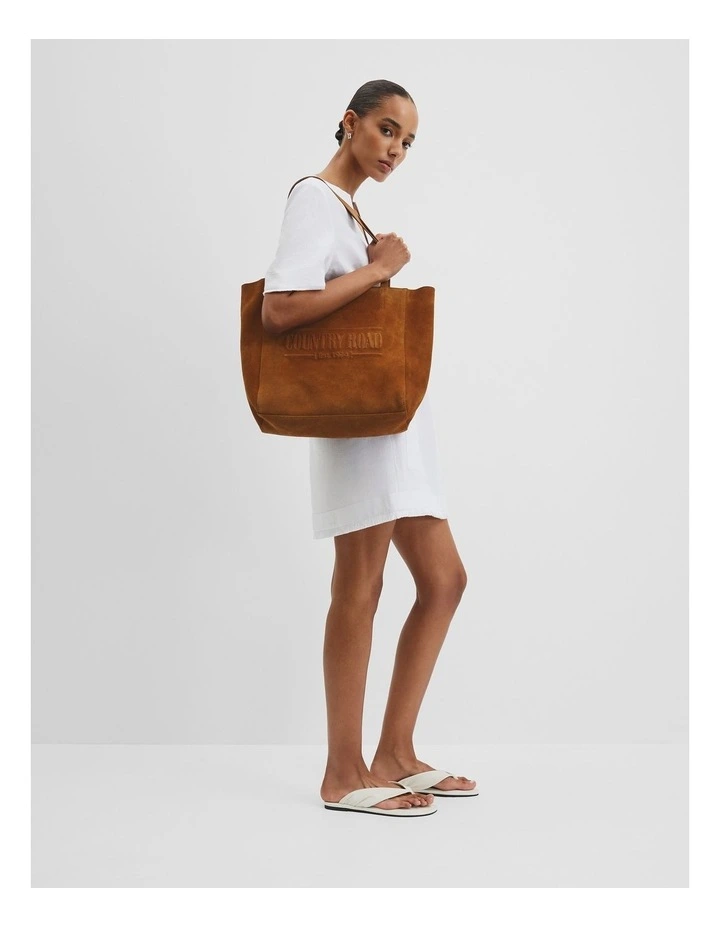 Suede Heritage Shopper in Tan image 2